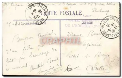 Cherbourg — Het Casino en de Strand — LL. n°66 — Achterkant