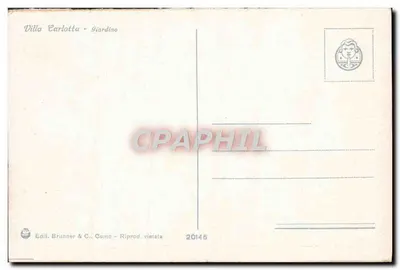 Villa Carlotta — Ogród — Edit. Brunner & C., Como — n° 20145 — Rewers