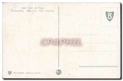 Ogród Wille Carlotty — Jezioro Czarno — wydawca B, nr 3572 — Rewers