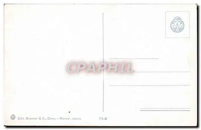 Villa Carlotta - Lago di Como — Editor Brunner & C., n° 111-8 — Verso