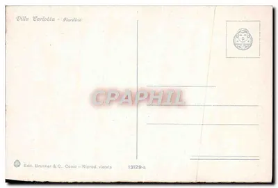 Villa Carlotta — Ogród — Wyd. Brunner & C., Como — Rewers