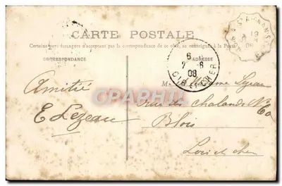 Contres - A Fonte Javallet — editor Coutton, n°25 — Verso