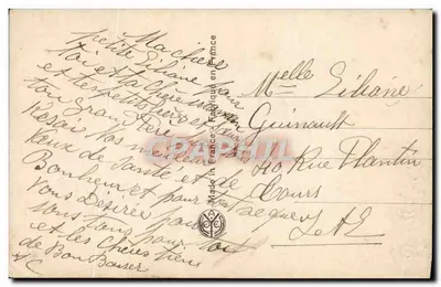 Giovane donna che tiene un fiore — Buon Anno — Noyer, n° 4722 — Verso