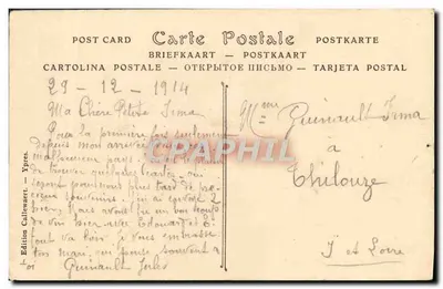 Ypres — La Cathédrale, Église Saint-Martin — Wydawnictwo Callewaert — Rewers