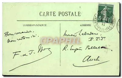 Cão dos Pirineus — Cenas e Tipos dos Pirineus — LL. — Verso