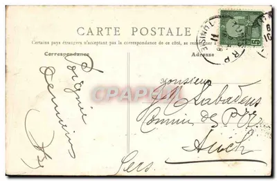 Tunis — Pałac Bardo — Dziedziniec — B. F., PARIS, n° 13 — Rewers