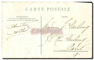 Estátua de Gaspard Monge em Beaune — Ronco Frères, editores, Beaune — n° de série não visível — Verso
