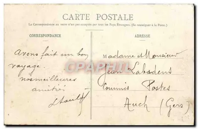Cadouin - Façada Katedry — Dordogne — wydawca A. Astruc, Bergerac, nr 223 — Rewers