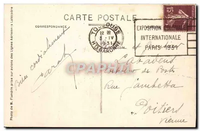 Toulouse - O Ponte Novo - O Quai de la Dalbade com seu campanário, antes da catástrofe de 11 de abril de 1926 — Verso