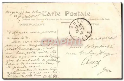 Auch — Boulevard do Castelo — editor C. P. H. n° 108 — Verso