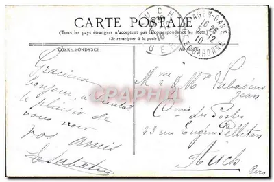 Cherbourg — Estátua de Napoleão — editor desconhecido — Verso