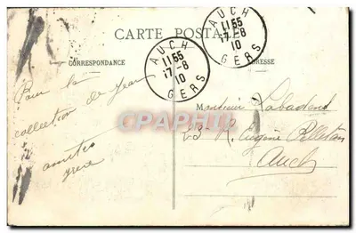 O Bilboquet do Diabo (Gorges d'Apremont) — Floresta de Fontainebleau — editor não identificado, n° 382 — Verso