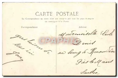 Castelo de Cause-de-Clérans — Dordogne — bombardeado por Turenne — editor A. Asliu, Berges — Verso