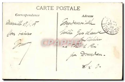 Schip van de Compagnie des Messageries Maritimes in Tonkin — Uitgever E.L. — Achterkant