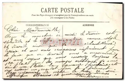 Zamek w Pierrefonds — widok nocny — Wydawca nieznany — Rewers