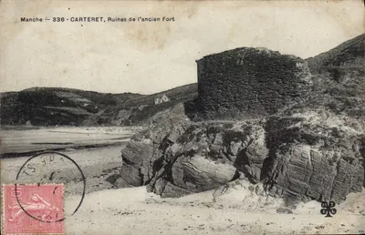 Carteret, Ruínas do antigo Forte — Manche 336 — Editor: Carte Postale
