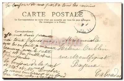 Carteret, Ruínas do antigo Forte — Manche 336 — Editor: Carte Postale — Verso