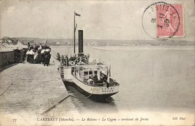 Carteret (Manche) — O Navio « Le Cygne » chegando de Jersey — ND Phot, n°77