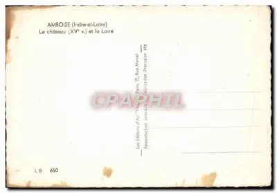 Amboise (Indre-et-Loire) — Il castello (XVe s.) e il fiume Loira — Yvron — Verso