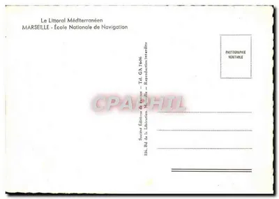Willa na wzgórzu — widok z drogi — Narodowa Szkoła Nawigacji, Marsylia — Rewers