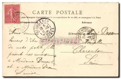 Beaugency — Widok ogólny (lewa strona Loiry) — B. F., Paryż, nr 32 — Rewers