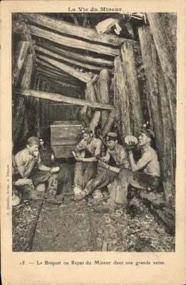 O Briquet ou Refeição do Mineiro em uma grande veia — A Vida do Mineiro — J. Quentin, Arras — n°18