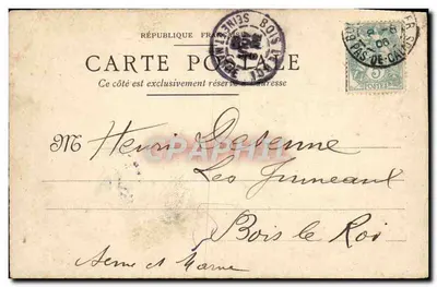 Bilhete postal antigo Fantasia Homem — Verso