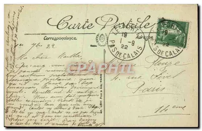 Le Portel — A Praia com maré alta — LL. — Verso