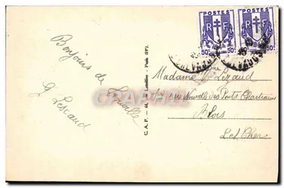 TROUVILLE-REINE DAS PRAIAS — A Praia com maré alta — n°.812 — Verso