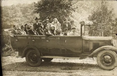 CARTE PHOTO ベタラームの洞窟 1931 自動車ガレージ・ロイヤル