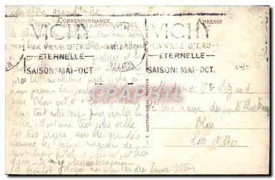 Vichy — Estabelecimento de 1ª classe — G. d'O. 101 — Verso