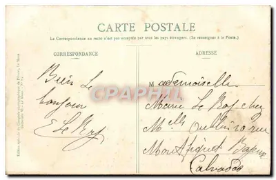Le Mans - Katedra, tunel, most Ysoir i most X, zbudowany w 1898 — Cliché J. Garczynski, Wydawnictwo Komitetu Fotograficznego Unii, nr 84 — Rewers