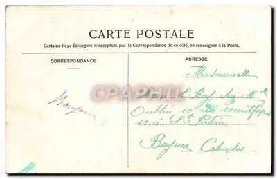 Crucero almirante Aube — 275 — editor G.B. — Reverso