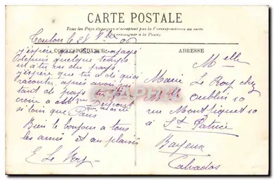 Cieśnica "Charlemagne", pancernik linii wstrzeliwujący się z dział 305 mm — seria 576 — wydawca A. Bougault — Rewers