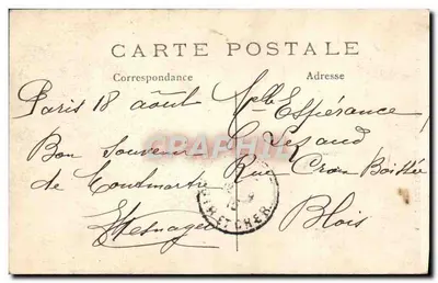 Paris — A Sacré-Cœur — editor desconhecido, n° 657 — Verso