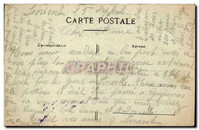 Lorient — Quartel dos Aprendizes-Mecânicos e extremidade da Estacada — Verso