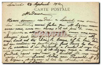 Joven mujer de LORIENT — 94 — editor no visible — Reverso