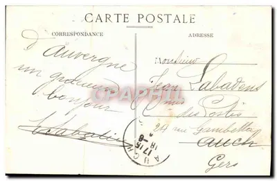 Cume do Puy-Mary — Cantal 1295 — editor Germain Malvoux, Aurillac — Verso