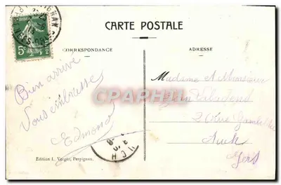 Perpignan - Le Castillet — Wydawnictwo L. Vergès, n°61 — Rewers
