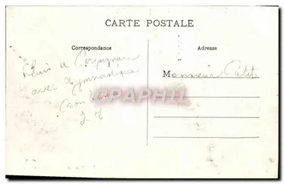 Widok z powietrza z Perpignan — z ilustracjami pamiątek — wydawca nieznany — Rewers