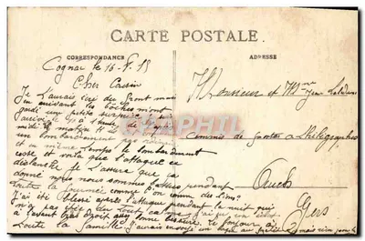 Cognac – Ratusza – Środkowa fasada — Wydawca nieznany — Rewers