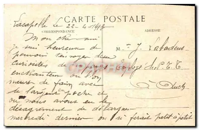 Rocher Tremblant ou Demoiselle au Fustié — Tarn-et-Garonne — n°617 — Vacapelle — Verso