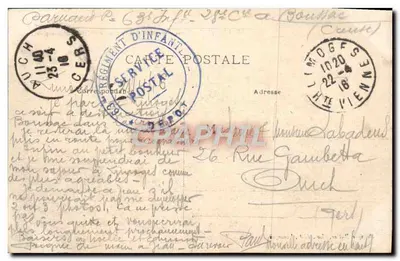 Limoges - monumentalny schodów w ogrodzie Orsay i Pole targowe — Prosper-Bahier, fot. wyd. Limoges, nr 98 — Rewers