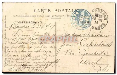 Bergerac (Dordogne) — Katedra La Madeleine — Wydawnictwo V. Lefebvre — Rewers