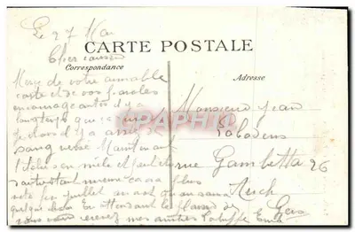 Fort de Troyon — Bombardamento do 8 de Setembro de 1914 — Bandeira levantada após cada queda — Verso