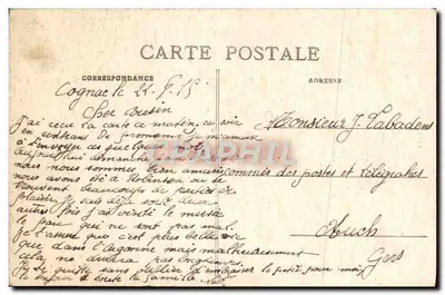 Cognac — Estátua de Francisco I — Editor SUCRÉ — Verso