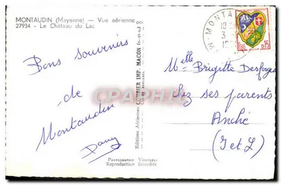 Montaudin (Mayenne) — Vista aérea — Edições Aéreas Combier — Verso