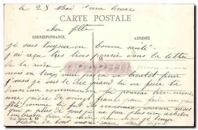 Castelo Ed. Fenal — antes e depois do incêndio da Guerra 1914-1915 — Cliché Emile Fournier — Verso
