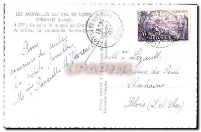 Orléans — Loira i nabrzeże Châtelet — Wydawnictwo Valoire, nr 4.019 — Rewers