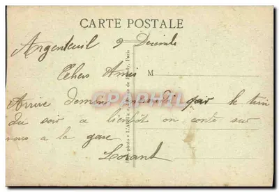 Argenteuil — Plac Gare — Wydawca L'Albâtre, nr 20 — Rewers